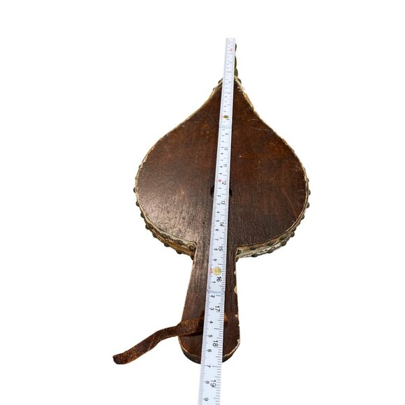 Vintage Antique Hand Painted Wooden Floral Fireplace Bellows SKU 9309 - Picture 6 of 12